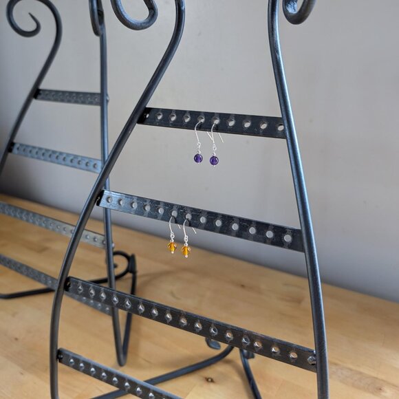 2 Earring Displays Wrought Iron - Like New - Rio Grande US Made - Jewelry Stands - Picture 2 of 11